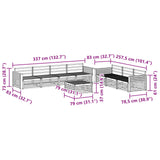 Outdoor Sofa Set 8 pcs Natural Solid Acacia Wood 3373144
