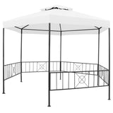 Garden Gazebo 323x275x265 cm White 180 g/m 312233