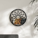 Mirror Black 40x3 cm Iron Round for Indoor Use 3093536