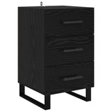 Bedside Cabinet Black Oak 40 x 40 x 66 cm Engineered Wood 882145