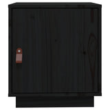 Bedside Cabinets 2 pcs Black 40x34x45 cm Solid Wood Pine 818284