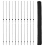 Welded Wire Fence 50 x 1.6 m PVC-Coated Steel Grey Mesh 3336910