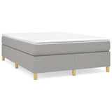 Box Spring Bed Frame Light Grey Double Fabric 3121208