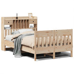 ZNTS Bed Frame without Mattress 120x200 cm Solid Wood Pine 3323263