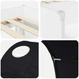 Bed with Tunnel 4 pcs White and Black Engineered Wood 3423550