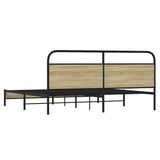 Metal Bed Frame without Mattress Sonoma Oak 193x203 cm 3318686