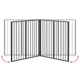 Dog Gate 4 pcs Black 100 x 100 cm Galvanised Steel 891990