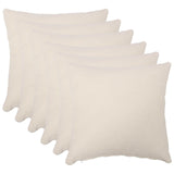 Cushion Cover 6 pcs HEERLEN Cream 80 x 80 cm Boucl 913608