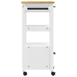 Kitchen Trolley MONZA 48x40x88.5 cm Solid Wood Pine 376084