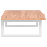 Basin Shelf Wall Mounted Steel and Solid Wood Oak 3302568