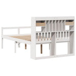 ZNTS Bookcase Bed without Mattress White 120x200 cm Solid Wood Pine 3322054