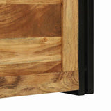 Storage Box Brown and Black 50 x 50 x 50 cm Solid Acacia Wood 4016744