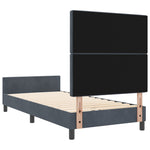 ZNTS Bed Frame Dark Grey 100x200 cm Velvet 3344856