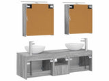 Bathroom Cabinet Set 5 pcs Grey Sonoma Engineered Wood 3406356