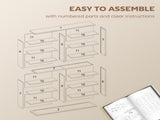 16-Compartment Media Shelf - Rustic Brown T3398P423534
