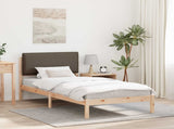 Bed Frame with Upholstered Headboard Taupe 80 x 200 cm 877872