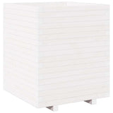 Garden Planter White 60x60x72.5 cm Solid Wood Pine 3282580