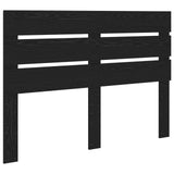 Bed Frame with Headboard Black 140 x 190 cm Solid Pine Wood 3411745