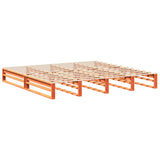 Bed Frame without Mattress Wax Brown 200x200 cm Solid Wood Pine 3302323