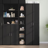 Highboard Black 30x41x185 cm Engineered Wood 846412