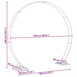 Wedding Arch White 220 x 45 x 200 cm Steel 42023031
