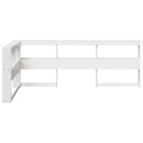Bookcase Headboard L-Shaped White 100 cm Solid Wood Pine 859272
