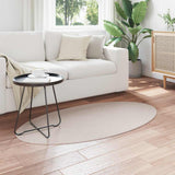 Area Rugs Oval HUARTE Sand 80 x 150 cm 100% Polyester 4103628