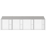 Dog Cage with Roof Silver 800 x 200 x 256 cm Steel and PE 3368300