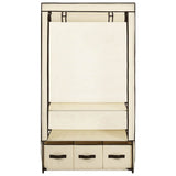 282459 Wardrobe Cream 87x49x159 cm Fabric