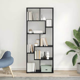 Book Cabinet 8-Tier 67 x 25 x 162 cm Engineered Wood Black Oak 869252
