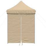 ZNTS Foldable Party Tent Pop-Up with 4 Sidewalls Beige 4004999