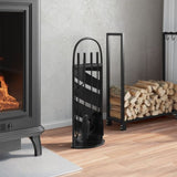 5 Piece Fireplace Tool Set 23x15x66 cm Steel 156373