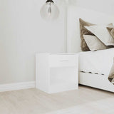 242547 Nightstand 2 pcs with Drawer White