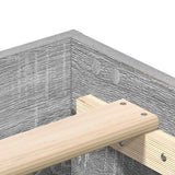 Bed Frame No Mattress Grey Sonoma 90x190 cm Single Engineered Wood 861089