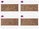 Bed Headboard Natural Solid Teak Wood 42024565