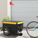 Bike Trailer Black and Yellow 45 kg Iron 94106