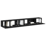TV Cabinet Set 3 pcs Black oak 80 x 30 x 30 cm Engineered wood 3333056