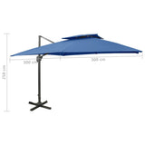 Cantilever Garden Parasol Azure Blue 312378