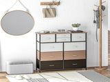 Bedroom Chest of Drawers, 10 Drawer Dresser with Foldable Fabric Drawers and Steel Frame, T3398P330466