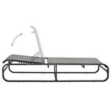 Sun Lounger Aluminium and Textilene 47843