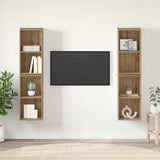 TV Cabinet Set Wall-mounted 4 pcs Artisan Oak 37 x 37 x 72 cm 3393563