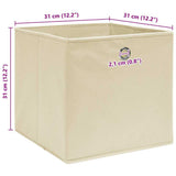 Storage Boxes 10 pcs Cream 32x32x32 cm Fabric 288359