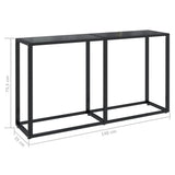 Console Table Black Tempered glass, powder-coated steel 331675