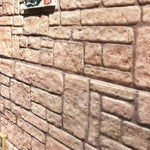 3D Wall Panels with Beige Brick Design 10 pcs EPS 147206