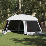 ZNTS Pool Tent with Removable Fly & Mesh Walls Grey 618x532 cm 4100630