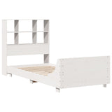Bed Frame without Mattress White 90x190 cm Single Solid Wood Pine 3323711