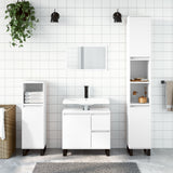 3 Piece Bathroom Furniture Set White Engineered Wood 3190229
