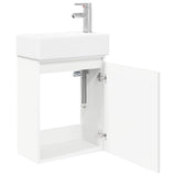 Bathroom Vanity Unit with Tap White 45.5 x 25.5 x 84 cm 889491