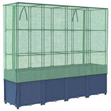 Raised Bed with Greenhouse Cover Rattan Look 160x40x153 cm 4015831