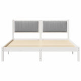 Bed Frame with Upholstered Headboard Light Grey 150 x 200 cm 878253